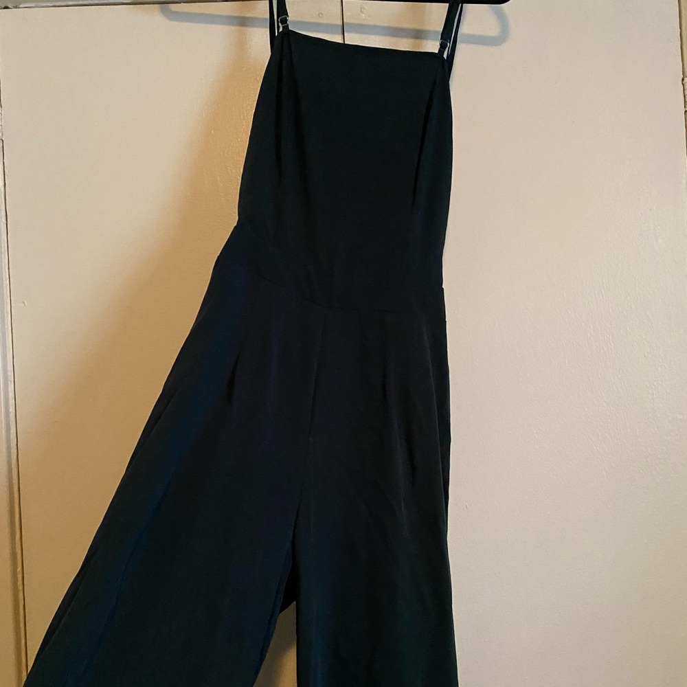Dark Green Jumpsuit with Tie Back